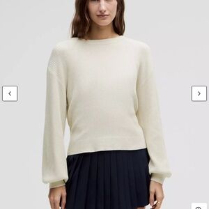 Lululemon Reversible Crossover Sweater (Bone, Small)